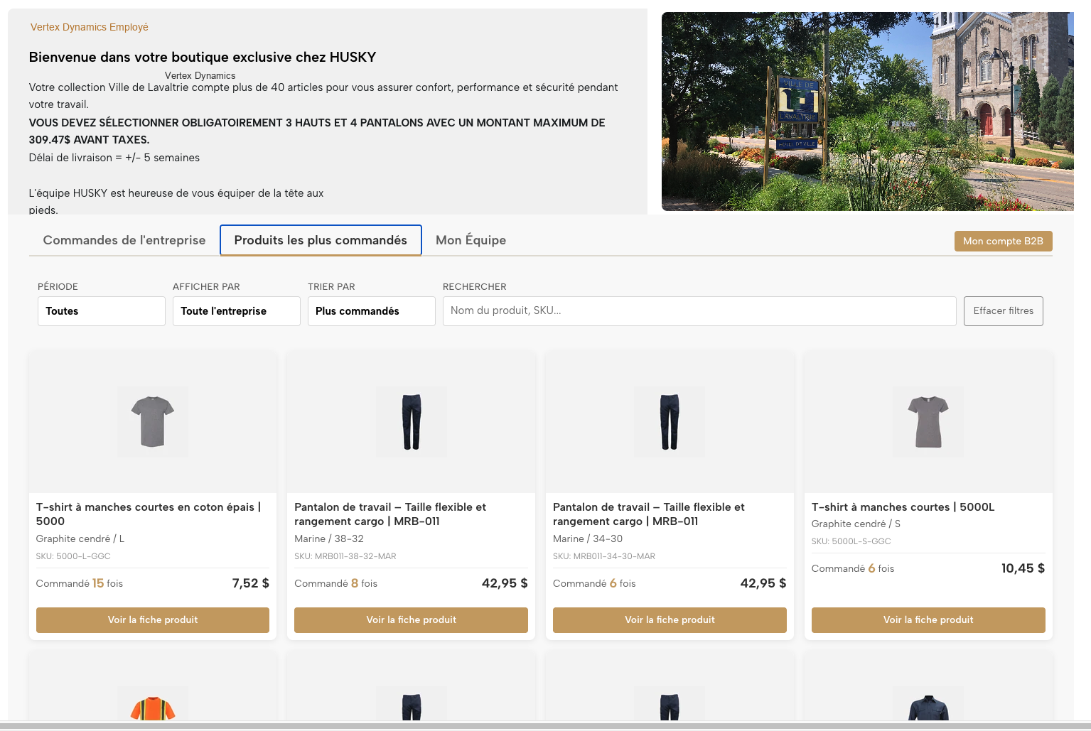 Husky Boutique — B2B product catalogue admin