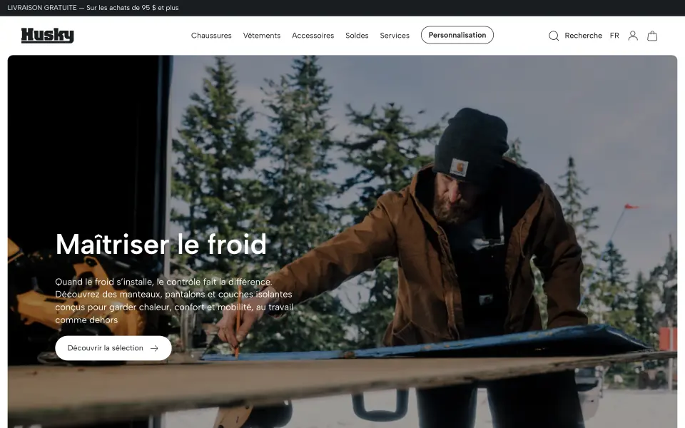 Husky Boutique B2B storefront on Shopify Plus